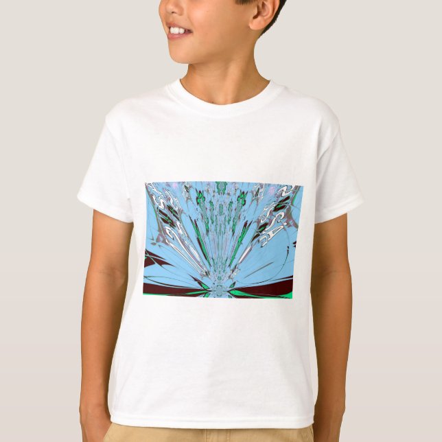 Nice Beautiful Aqua Phantastisches Blumenmuseum T-Shirt (Vorderseite)