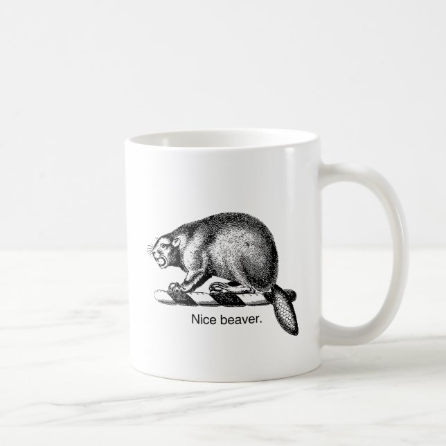 NICE BEAVER -.png Kaffeetasse (Rechts)