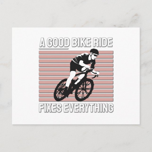 Nice Bike Rider Design - Eine gute Rad-Ride-Korrek Postkarte (Vorderseite)