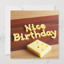 Nice Birthday Card - Cheese Themed Quirky Gruß
