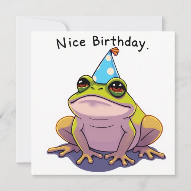 Nice Birthday Card - Frog Edition Feiertagskarte (Vorderseite)