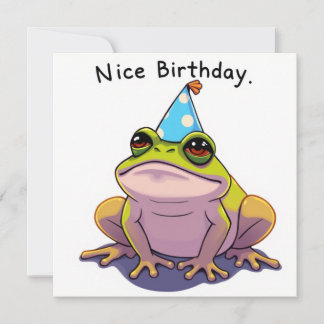 Nice Birthday Card - Frog Edition Feiertagskarte