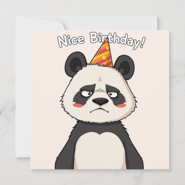 Nice Birthday Card - Panda Edition Karte (Vorderseite)