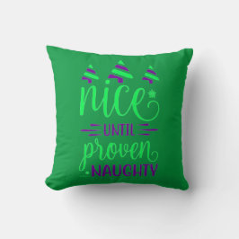NICE BIS NAUGHTY lustige Weihnachtsgeschenk Kissen