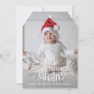 Nice bis Proven Naughty Funny Holiday Card Feiertagskarte