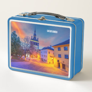 Nice blue box mit Sighisoara Metall Brotdose