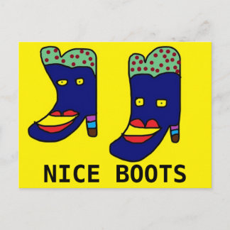 Nice boots postkarte