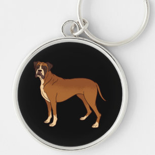 Nice Brown Boxer Dog Breed Design Schlüsselanhänger