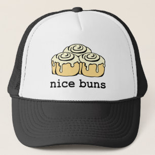 Nice Buns Cinnamon Roll Funny Cartoon Design Truckerkappe
