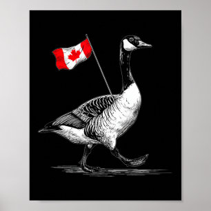 Nice Canada Animal mit Fahne für Gänseliebhaber Poster