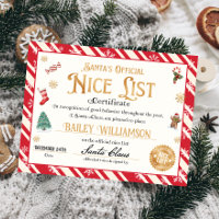Nice Certificate Approved Santa Claus