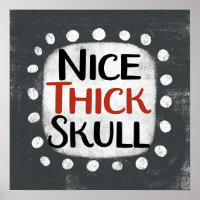Nice dick Skull Poster Wall Art