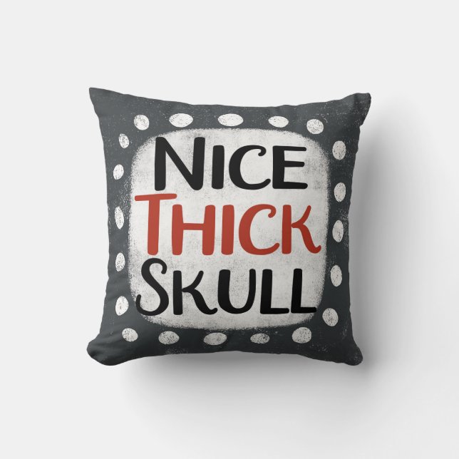 Nice dick Skull Throw Kissen (Vorderseite)