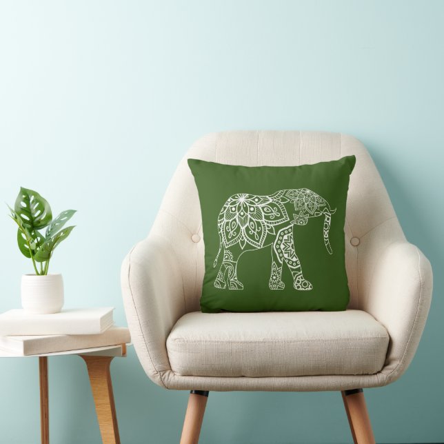 Nice Elephant Mandala Design 4 Kissen (Stuhl )