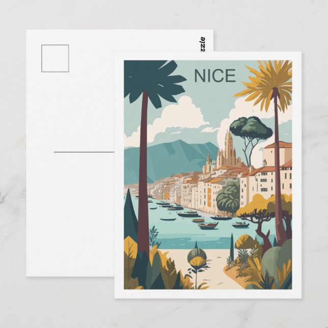 Nice France Berühmter Reiseort Postkarte (Vorne/Hinten)