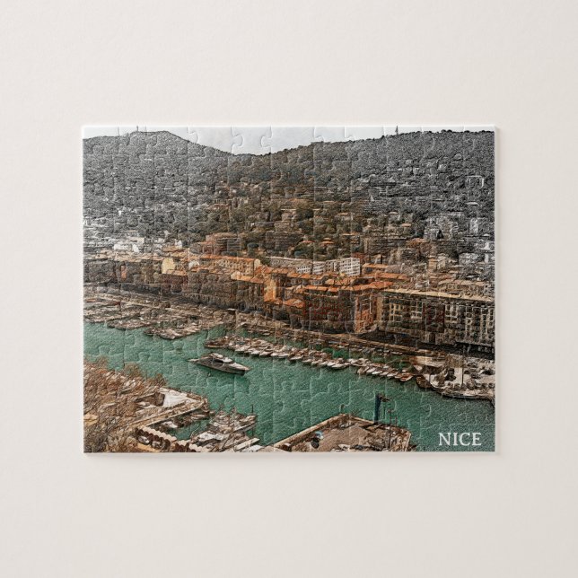 Nice France Port Lympia Panorama View (Horizontal)