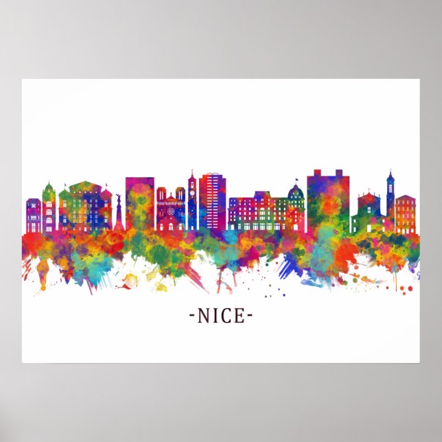 Nice France Skyline Poster (Vorne)