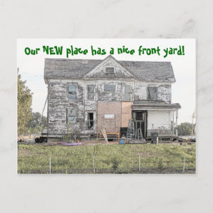 Nice Front Yard Funny Change Address Ankündigungspostkarte