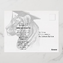 Nice Graduation Foil Photo Invitation Carte Postal