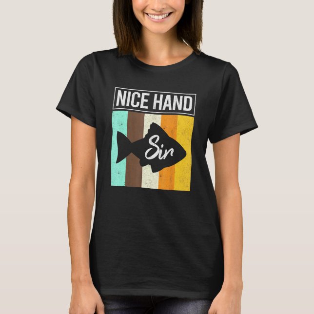 Nice Hand Sir Poker Fish Gambler Texas Holdem Play T-Shirt (Vorderseite)