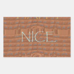 Nice Happy Kenya Red Zebra Hakuna Matata motif De Rechteckiger Aufkleber