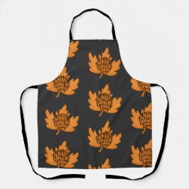 Nice Happy Thanksgiving Typografie über Fall Leaf Schürze