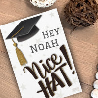 Nice Hat Funny Custom Inspirivity Abschluss Card
