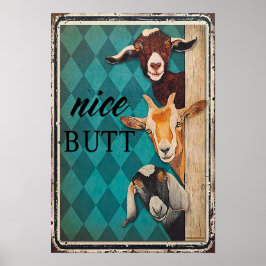 Nice Hintern - Wohngestaltung Mauer Kunst Poster