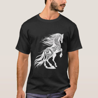 Nice Horse Vector Wilder Tiersport Fan Lov T-Shirt