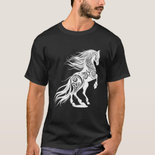 Nice Horse Vector Wilder Tiersport Fan Lov T-Shirt