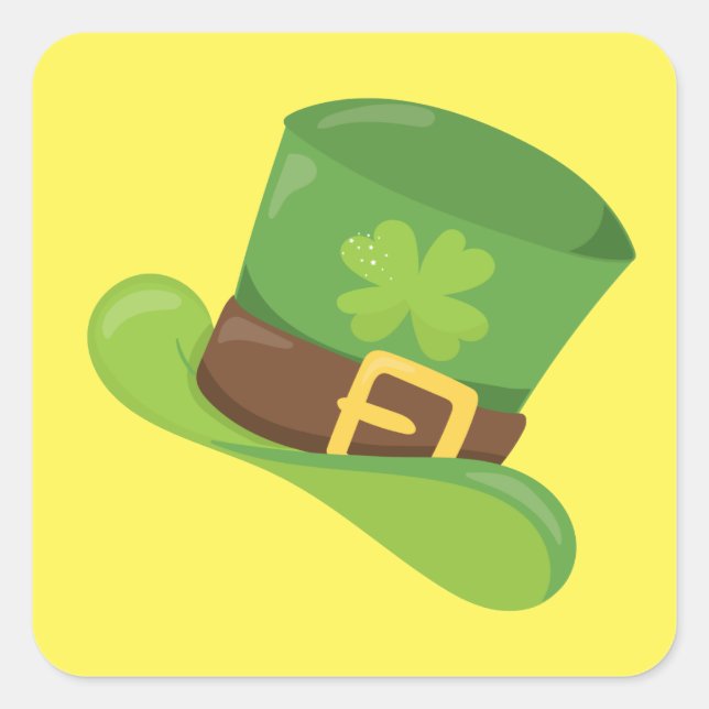 Nice Irish Hat Quadratischer Aufkleber (Vorderseite)
