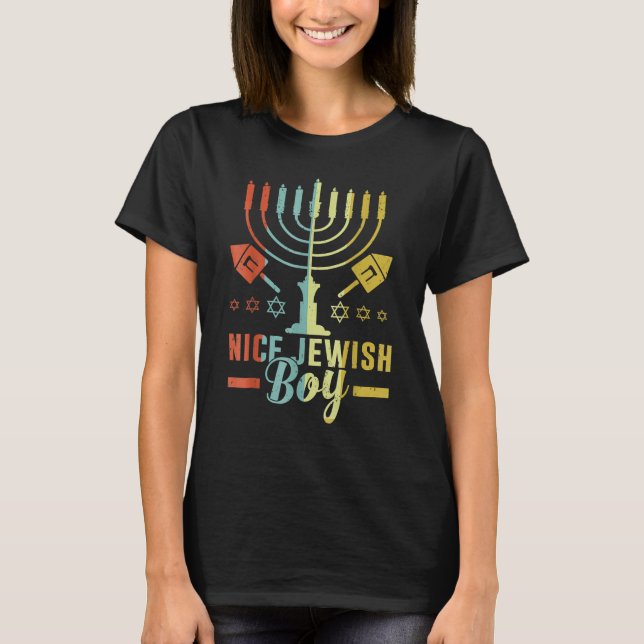 Nice Jeiwsh Boy Cool Chanukah  Ugly Hanukkah Sweat T-Shirt (Vorderseite)
