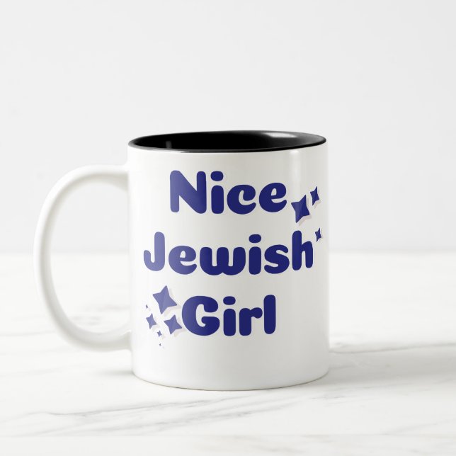Nice Jewish Girl Zweifarbige Tasse (Links)
