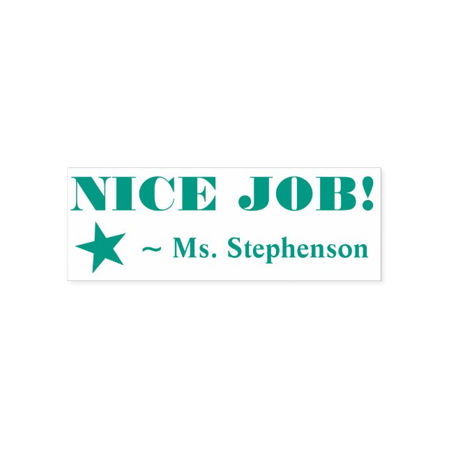 "NICE JOB!" Bestätigung Rubber-Briefmarke Permastempel (Design)