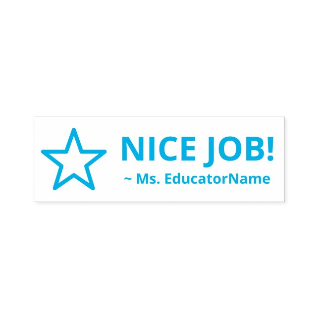 "NICE JOB!" Briefmarke eines Assistenten für Gummi Permastempel (Design)