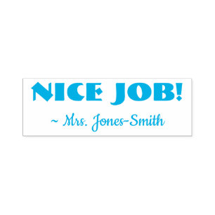 "NICE JOB!" + Briefmarke für den benutzerdefiniert Permastempel