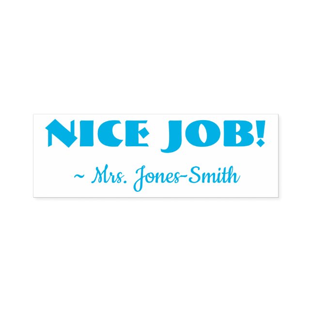 "NICE JOB!" + Briefmarke für den benutzerdefiniert Permastempel (Design)