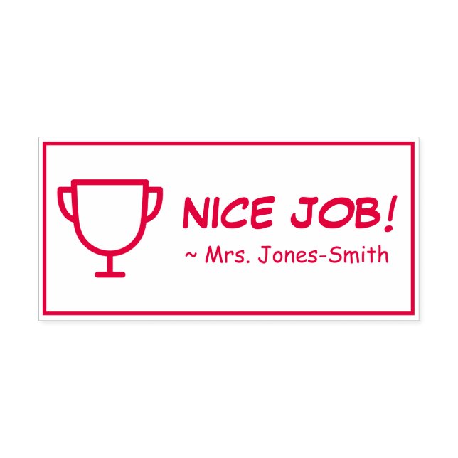 "NICE JOB!" Briefmarke zu Gummi Permastempel (Design)