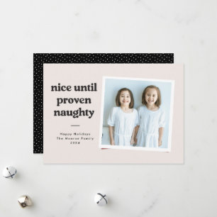 Nice jusqu'à Naughty Carte photo - noir