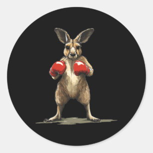 Nice Kangaroo Kämpfer für ein Unglaublich witzig K Runder Aufkleber