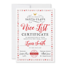Nice List Christmas Card
