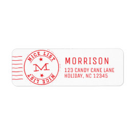 Nice List Monogram Red