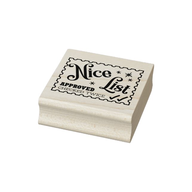 Nice List Weihnachtskarte Umschlag Santa Briefmark Gummistempel (Stempel)