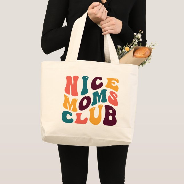 Nice Mamas Club Souvenir Retro Style Jumbo Stoffbeutel (Vorderseite (Produkt))