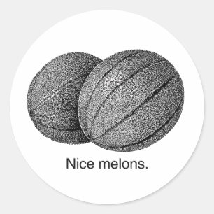 NICE MELONS -.png Runder Aufkleber