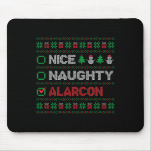 Nice Naughty Alarcon Weihnachtsliste Ugy Mousepad