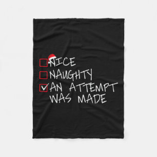 Nice Naughty An Attempt Was Made Christmas List Sa Fleecedecke
