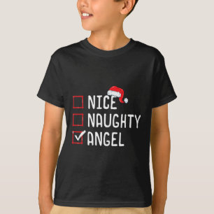 Nice Naughty Angel Weihnachtsliste T-Shirt