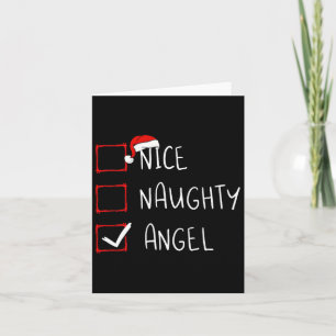 Nice Naughty Angel Weihnachtsliste Weihnachten Wei Karte