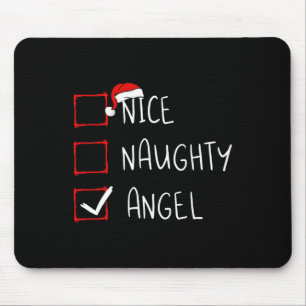 Nice Naughty Angel Weihnachtsliste Weihnachten Wei Mousepad